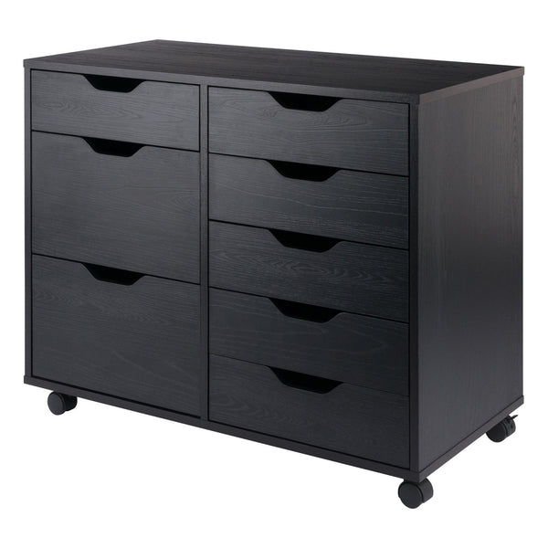 Winsome Wood Halifax 6-drawer Mobile Storage Cabinet - Versatile Organizer For Craft, Office & Bedroom Needs Black Composite Wood 20632-winsome-wood