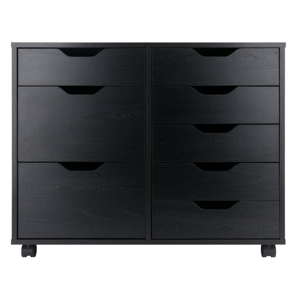 Winsome Wood Halifax 6-drawer Mobile Storage Cabinet - Versatile Organizer For Craft, Office & Bedroom Needs Black Composite Wood 20632-winsome-wood
