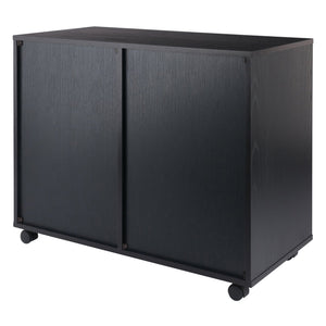 Winsome Wood Halifax 6-drawer Mobile Storage Cabinet - Versatile Organizer For Craft, Office & Bedroom Needs Black Composite Wood 20632-winsome-wood