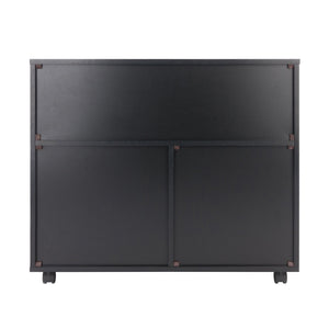 Winsome Wood Halifax 3-section Mobile Storage Cabinet With 5 Easy-glide Drawers For Organizing Your Space Black Composite Wood 20633-winsome-wood