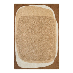 Louis de Poortere Craft Collection Marble Area Rug Artisan Textured Contemporary Living Room Accent Oak 5'7 x 7'10 120062