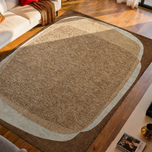 Louis de Poortere Craft Collection Marble Area Rug Artisan Textured Contemporary Living Room Accent Oak 5'7 x 7'10 120062