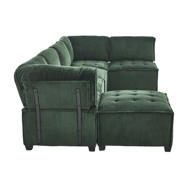 English Elm United We Win U-Shaped Modular Sectional Sofa With Reversible Chaise - 6-Seat Comfort & Style W1568S00156-GIGA