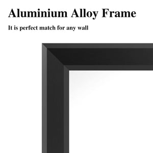 English Elm 36X36" Oversized Modern Rectangle Mirror Black Aluminum Frame Explosion-Proof Glass Versatile Wall Mount W708P379202