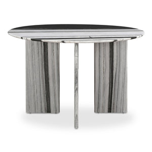 English Elm Celia Round Marble Dining Table with Bold Veining for Elegant Rooms B2769S00005