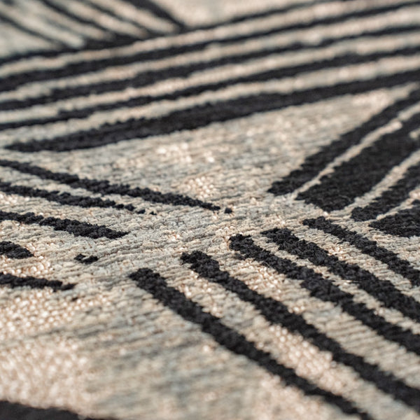 Louis de Poortere Meditation Collection Kanji Calligraphy Inspired Plush Area Rug for Serene Living Spaces Dark Street 9'2 x 12'10 119987