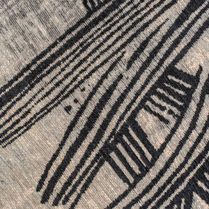 Louis de Poortere Meditation Collection Kanji Calligraphy Inspired Plush Area Rug for Serene Living Spaces Dark Street 9'2 x 12'10 119987