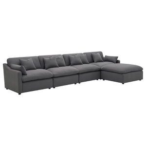 English Elm Greeley Armless Accent Chair with Performance Fabric and Foam Cushions for Modern Living B062P441446
