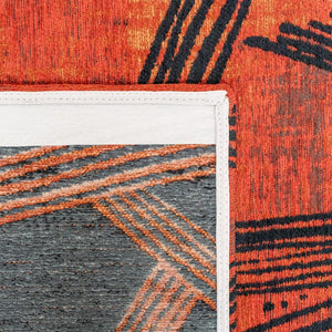 Louis de Poortere Meditation Collection Kanji Calligraphy Inspired Plush Area Rug for Serene Living Spaces Ginger Chocolat 4'7 x 6'7 120007
