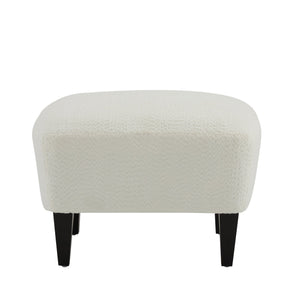 English Elm Christopher Knight Home® - Gerald Boucle Upholstered Club Chair with Tapered Birch Legs, Tonal Piping and Cozy Texture Black,Off White 33 L x 32.75 W x 30 H N776P243523W