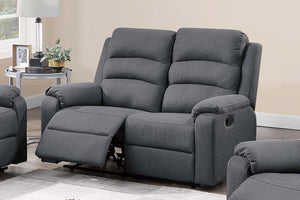 English Elm Modern Burlap Upholstered Sofa and Loveseat Set with Channel Tufting for Living Rooms B011S02375
