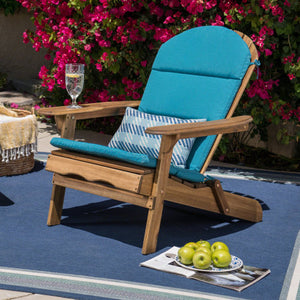 English Elm Christopher Knight Home® - Chair Cushion: Aqua Blue Adirondack Cushion For Outdoor Comfort – Stylish, Durable, And Secure Fit N769P577024D