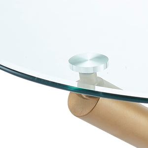 Worldwide Home Furnishings Carmilla Dining 5pc Set - Elegant Glass Table With Soft Cushioned Chairs For Stylish Gatherings Aged Gold Table,Grey Chair Metal,Glass,Velvet 207-353gd_Gy