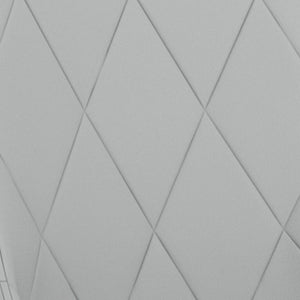 Worldwide Home Furnishings Stark Geometric Glass Top 7-piece Dining Set With Stylish Faux Leather Chairs For Modern Homes Aged Gold Table,Light Grey Chair Metal,Glass,Faux Leather 207-535gl_573lg