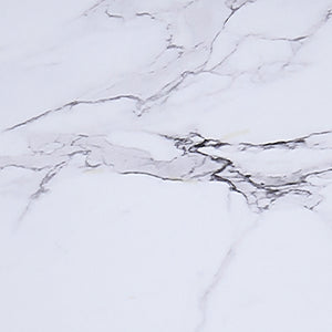 Worldwide Home Furnishings Zilo 7-piece Dining Set With Faux Marble Table & Stylish Mid-century Chairs For Elegant Dining White And Black Table,Charcoal Chair Mdf,Metal,Fabric 207-671lbk_090ch