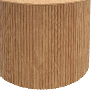 Worldwide Home Furnishings Tovas 5-piece Round Pedestal Dining Set With Reeded Wood Base & Comfortable Stackable Chairs Natural Table,Natural Chair Engineered Wood,Solid Wood,Oak Veneer 207-782nat_849nat