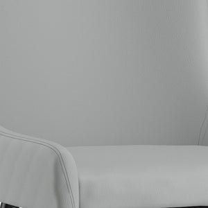 Worldwide Home Furnishings Eclipse Elegant 7-piece Dining Set With Geometric Table, Plush Chairs & Sturdy Metal Legs For Style Black Table,Grey Chair Wood,Faux Leather,Metal 207-860blk_620lg