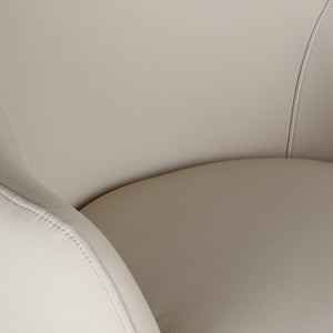 Worldwide Home Furnishings Eclipse Modern Caprese 7-piece Dining Set With Stylish Extension Table And Elegant Swivel Chairs Washed Oak Table,Beige Chair Select Solids & Veneer,Faux Leather 207-860ok_269beg