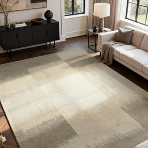 Louis de Poortere Meditation Sendai Tie-dye Inspired Gradient Area Rug for Modern Living Spaces Cottage Grey 6'7 x 9'2 119963
