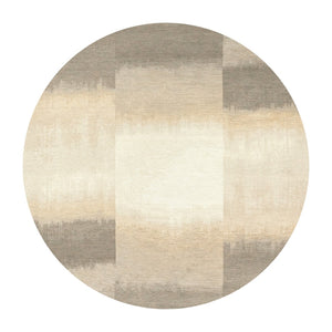 Louis de Poortere Meditation Sendai Tie-dye Inspired Gradient Area Rug for Modern Living Spaces Cottage Grey 4'7 x 4'7 119965