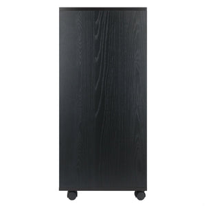 Winsome Wood Halifax Multi-storage Mobile Cabinet - Versatile Black Organizer With Wheels For Home & Office Use Black Composite Wood 20719-winsome-wood