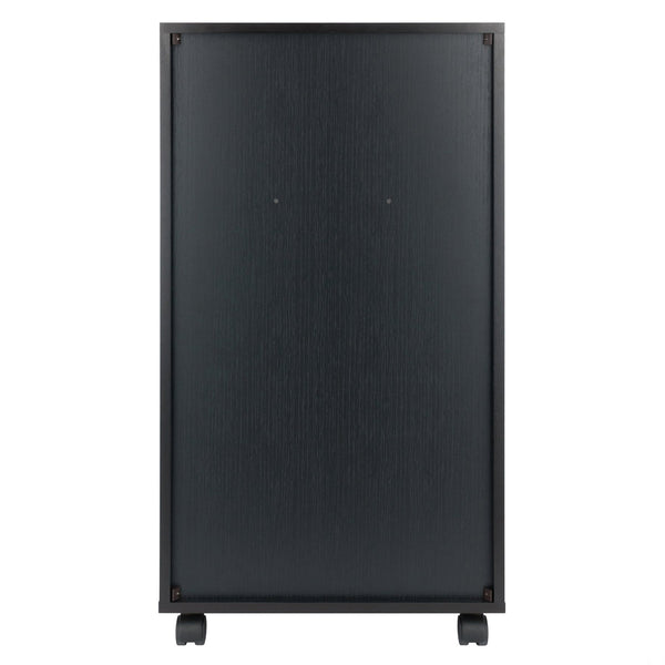 Winsome Wood Halifax Multi-storage Mobile Cabinet - Versatile Black Organizer With Wheels For Home & Office Use Black Composite Wood 20719-winsome-wood