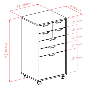 Winsome Wood Halifax Multi-storage Mobile Cabinet - Versatile Black Organizer With Wheels For Home & Office Use Black Composite Wood 20719-winsome-wood