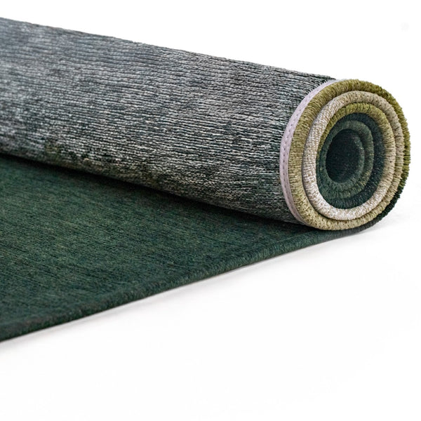 Louis de Poortere Meditation Sendai Tie-dye Inspired Gradient Area Rug for Modern Living Spaces Forest Mood 6'7 x 9'2 119968