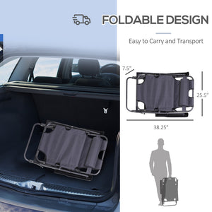 English Elm Outsunny 2-In-1 Folding Chaise Lounge Chair With Pillow & Pocket – Adjustable Outdoor Relaxation Seat W2225P217584-GIGA