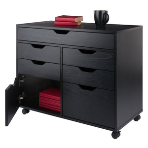 Winsome Wood Halifax 5-drawer Mobile Cabinet - Versatile Storage Solution For Craft, Office, And Home Needs! Black Composite Wood 20748-winsome-wood