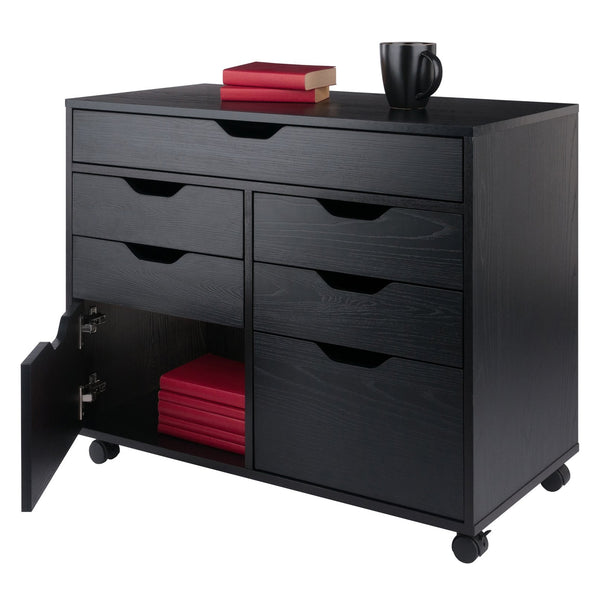 Winsome Wood Halifax 5-drawer Mobile Cabinet - Versatile Storage Solution For Craft, Office, And Home Needs! Black Composite Wood 20748-winsome-wood