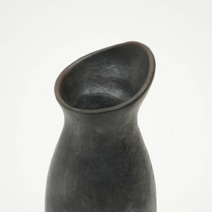 English Elm Longpi Pottery Black Vase – Handmade Tangkhul Naga Artistry, Elegant Decor For Modern Interiors B346P369761