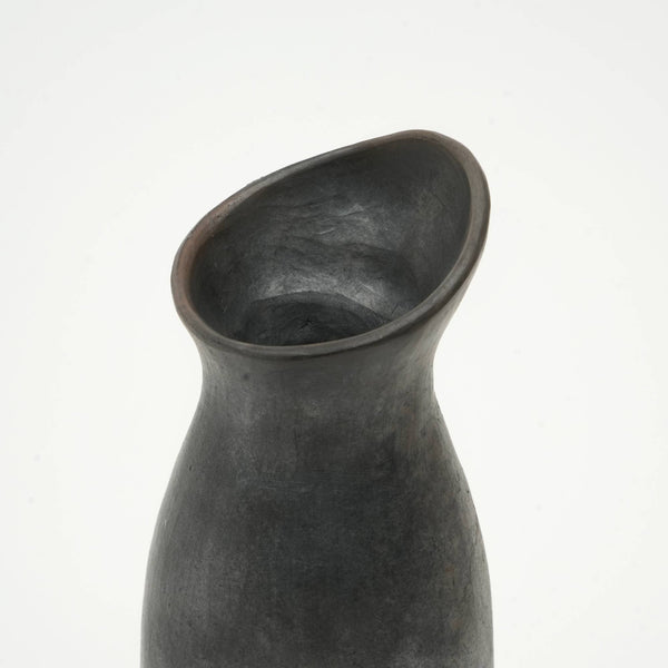 English Elm Longpi Pottery Black Vase – Handmade Tangkhul Naga Artistry, Elegant Decor For Modern Interiors B346P369761