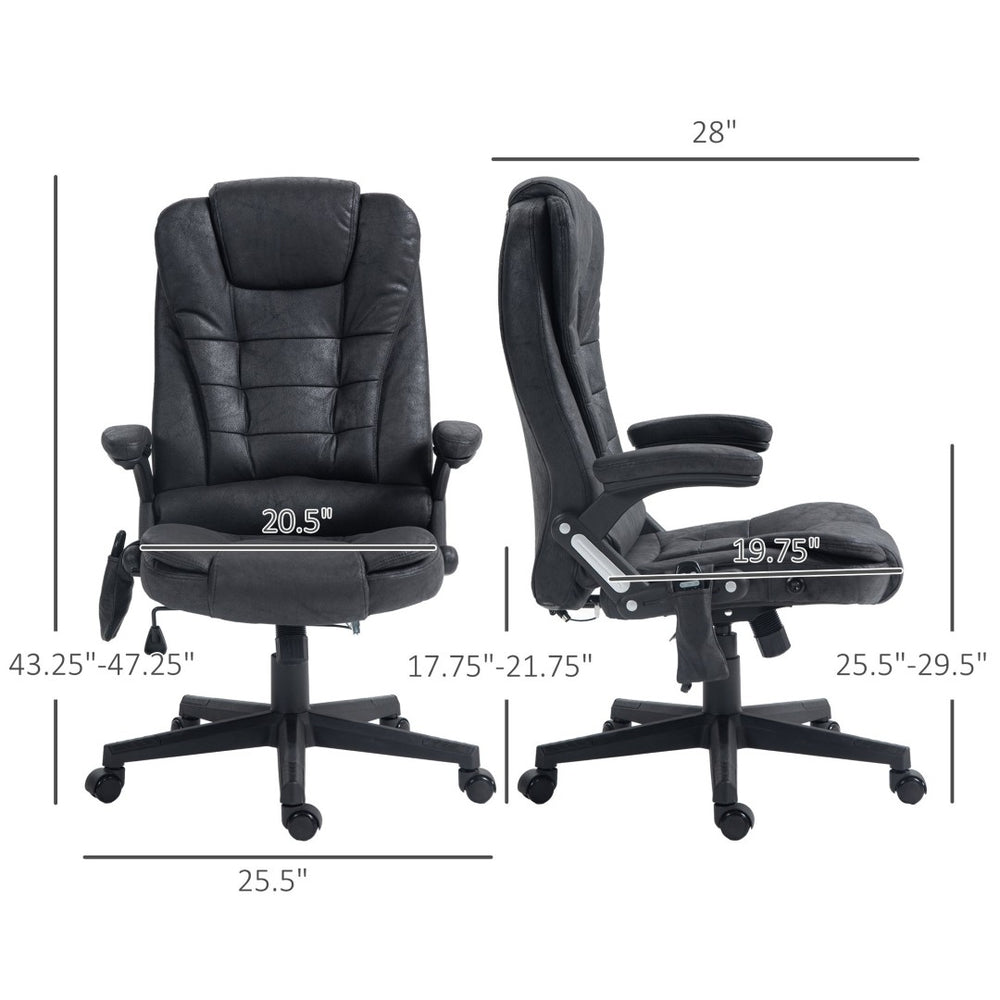 English Elm High Back Mesh Reclining Office Chair with Footrest Headrest and Padded Armrests T3971P410571