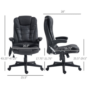 English Elm High Back Mesh Reclining Office Chair with Footrest Headrest and Padded Armrests T3971P410571