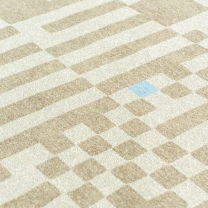Louis de Poortere Craft Collection Chess Deconstructed Checkerboard Area Rug for Modern Living Spaces Greyhound 5'7 x 7'10 119803