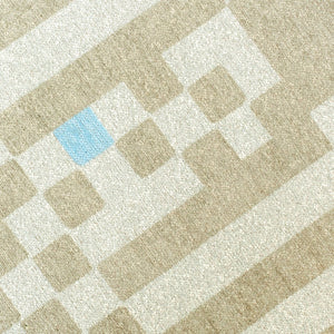 Louis de Poortere Craft Collection Chess Deconstructed Checkerboard Area Rug for Modern Living Spaces Greyhound 5'7 x 7'10 119803