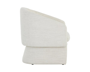 Sunpan Lauryn Lounge Chair - Contemporary Barrelback Design for Modern Living Spaces and Stylish Comfort Merino Pearl