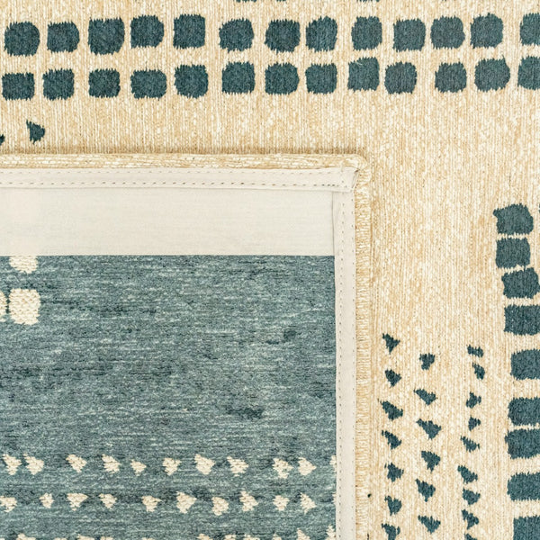 Louis de Poortere Craft Collection Zen Geometric Area Rug for Living Room Bedroom Minimalist Accent Scots Pine 2'7 x 4'11 120032