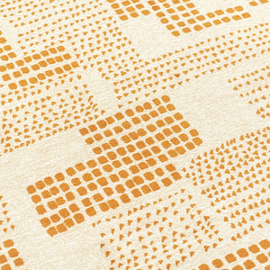 Louis de Poortere Craft Collection Zen Geometric Area Rug for Living Room Bedroom Minimalist Accent Pomelo 2'7 x 4'11 120038