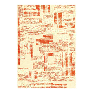 Louis de Poortere Craft Collection Zen Geometric Area Rug for Living Room Bedroom Minimalist Accent Grenadine 2'7 x 4'11 120044