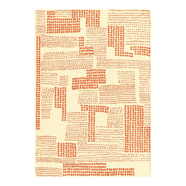 Louis de Poortere Craft Collection Zen Geometric Area Rug for Living Room Bedroom Minimalist Accent Grenadine 2'7 x 4'11 120044
