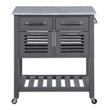 OSP Home Furnishings Stafford Kitchen Cart Grey