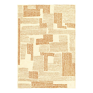 Louis de Poortere Craft Collection Zen Geometric Area Rug for Living Room Bedroom Minimalist Accent Dryed Banana 5'7 x 7'10 120052