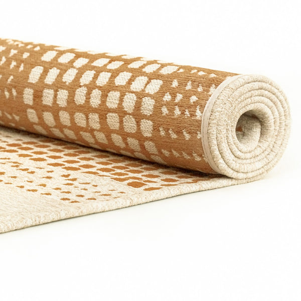Louis de Poortere Craft Collection Zen Geometric Area Rug for Living Room Bedroom Minimalist Accent Dryed Banana 5'7 x 7'10 120052