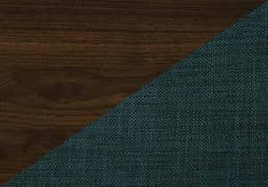 English Elm Dining Chair Upholstered Linen-Look Fabric Set of 2 with Walnut Wood Legs Comfortable 38" High Blue 39 L x 15 W x 21 H B2710P287000