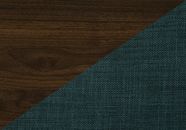 English Elm Dining Chair Upholstered Linen-Look Fabric Set of 2 with Walnut Wood Legs Comfortable 38" High Blue 39 L x 15 W x 21 H B2710P287000