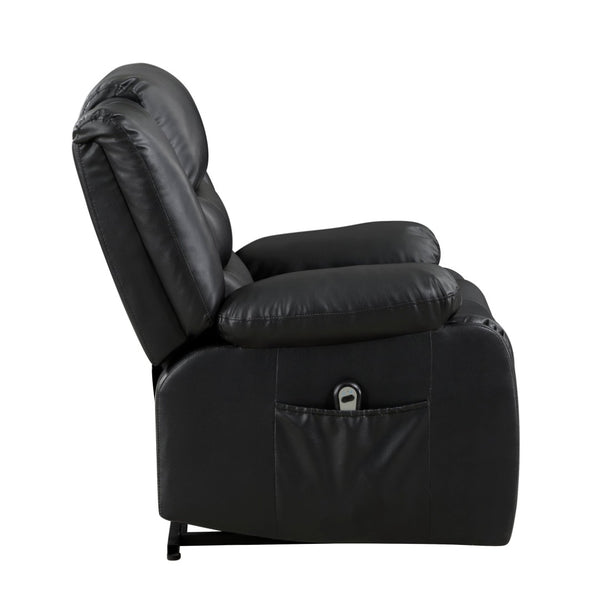 English Elm Modern Power Lift Recliner Chair Faux Leather Upholstery Standing Assist Living Room Black B011P202513