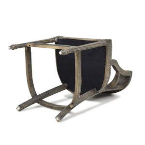 English Elm Jennifer Taylor Home - Paris 26.5" Farmhouse Counter Height Bar Stool with Upholstered Linen Seat, Hardwood Frame, Brass Footrest Gray B2719P238378