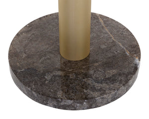 Sunpan Monaco Bar Table – Chic Grey Marble Top with Brushed Gold Base, Perfect for Modern Dining Spaces